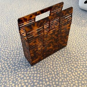 Tortoise Shell Acrylic Handbag